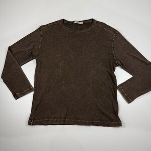 Jake Agave Classic Cut Agavelux Long Sleeve Shirt Sz L Brown Americana Surfer